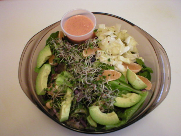 Spring Mix Salad with Carrot-Orange Dressing