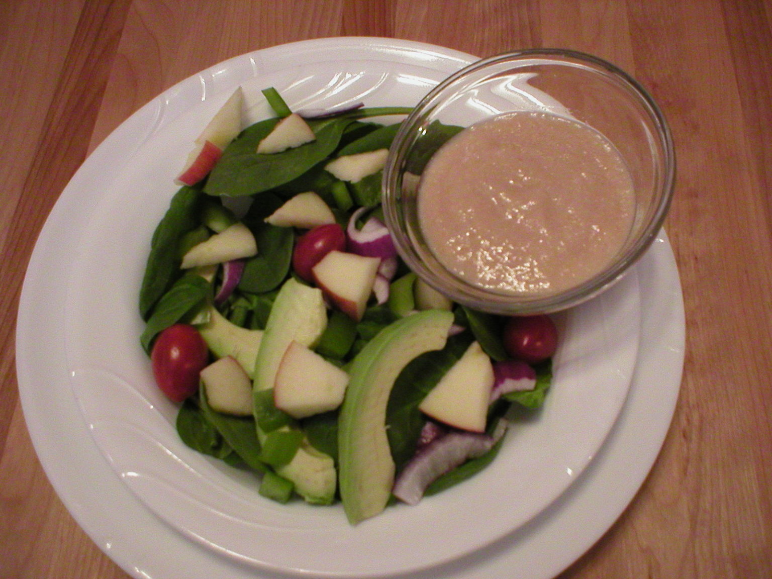 spinach salad no salt sugar oil dressing